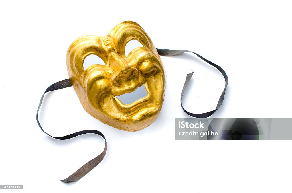 Comedy mask theatre symbol isolated on white background Comedy mask theatre symbol isolated on white background